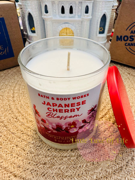 Bath & Body Works 🇺🇸 JAPANESE CHERRY BLOSSOM single-wick Candle 8 oz / 227g (B)