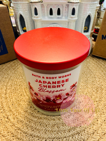 Bath & Body Works 🇺🇸 JAPANESE CHERRY BLOSSOM single-wick Candle 8 oz / 227g (B)