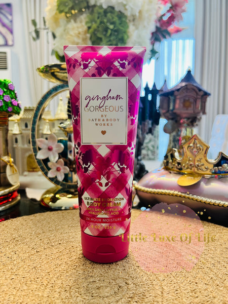 Bath & Body Works 🇺🇸 GINGHAM GORGEOUS Ultimate Hydration Body Cream 8 fl oz / 226g