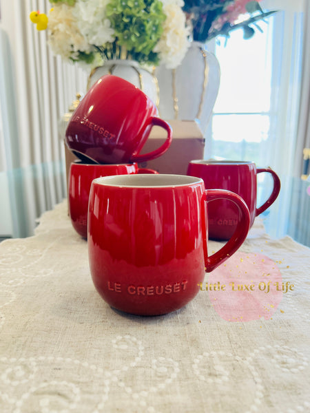 Le Creuset Heritage Mugs13 fl. oz., Set of 4 - CERISE