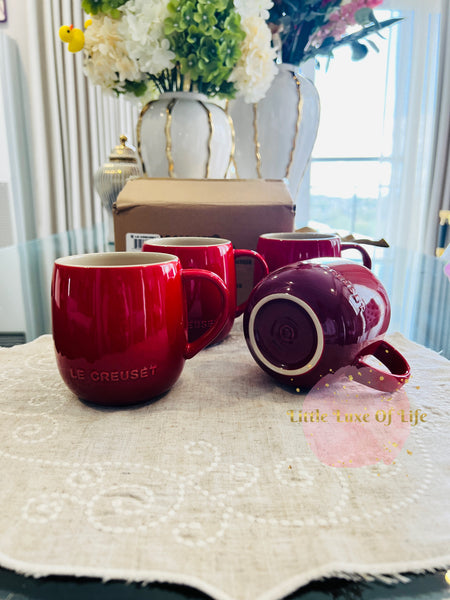 Le Creuset Heritage Mugs13 fl. oz., Set of 4 - CERISE