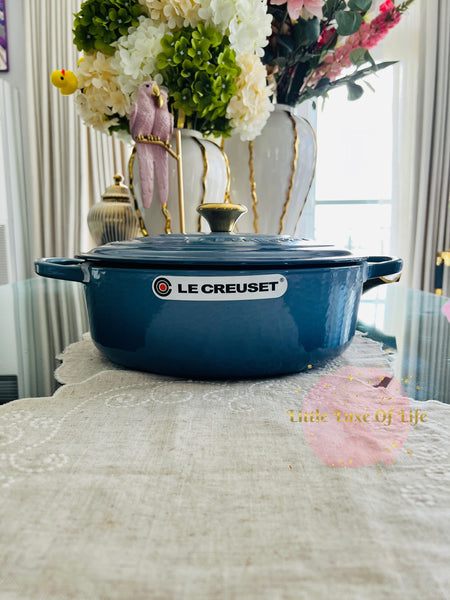 Le Creuset Signature Round Wide Oven 6.75qt 30cm - CHAMBRAY