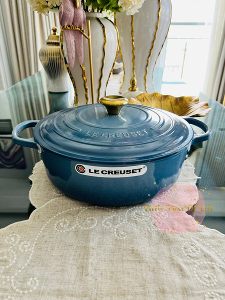 Le Creuset Signature Round Wide Oven 6.75qt 30cm - CHAMBRAY