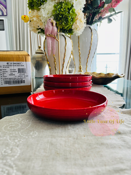 Le Creuset San Francisco Pasta Bowls, Set of 4 - CERISE