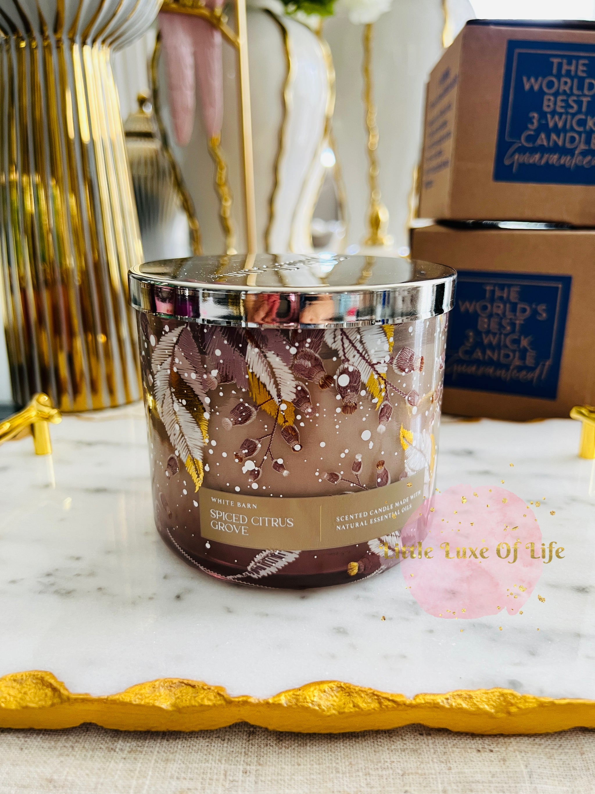 Bath & Body Works 🇺🇸 SPICED CITRUS GROVE 3-wick Candle 14.5 oz