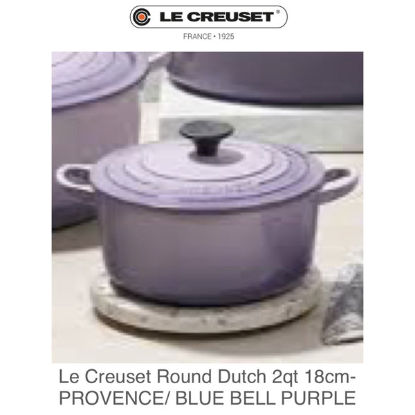 Le Creuset Round Dutch Oven 2qt 18cm - Provence / BLUE BELL PURPLE