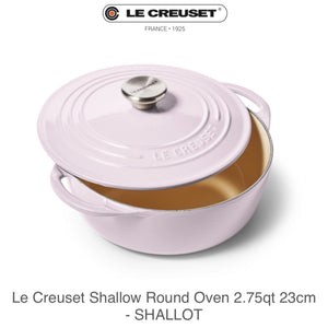 Le Creuset Shallow Round Oven 2.75QT 22cm - SHALLOT