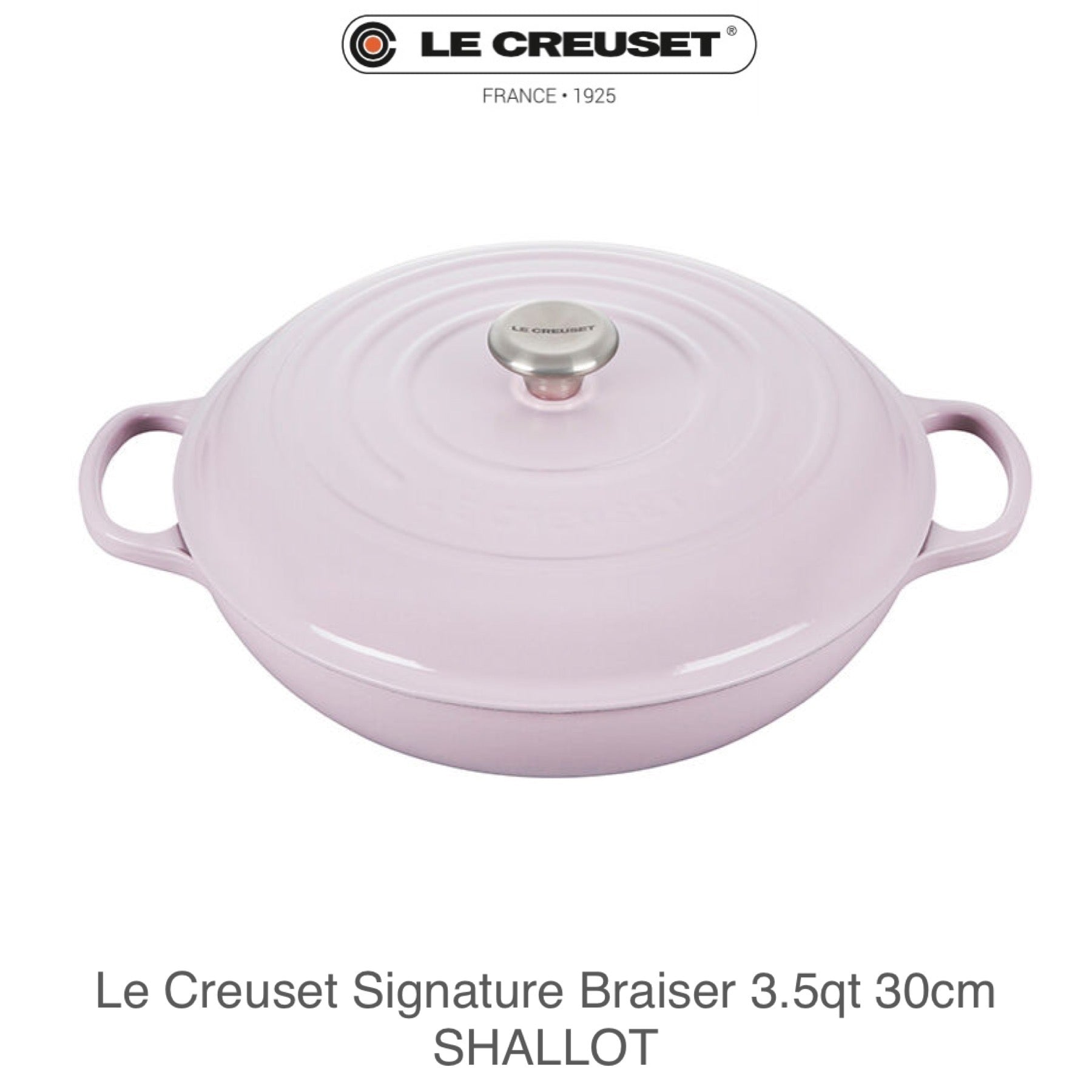 Le Creuset Signature Braiser 3.5QT 30cm - SHALLOT