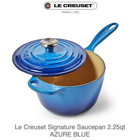 Le Creuset Signature Saucepan, 2.25 qt. - AZURE BLUE