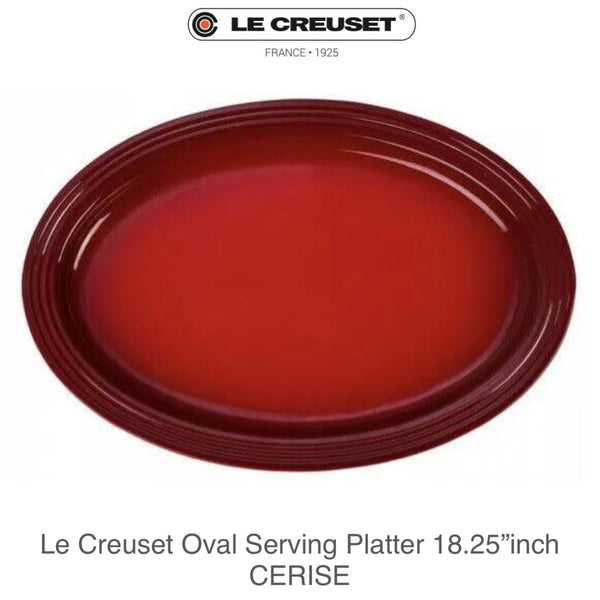 Le Creuset Vancouver Oval Serving Platter 18.25" - CERISE
