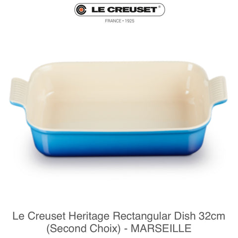 Le Creuset Stoneware Heritage Rectangular Dish, 32cm (SECOND CHOIX)- MARSEILLE