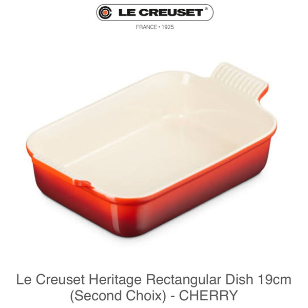 Le Creuset Stoneware Heritage Rectangular Dish, 19cm (SECOND CHOIX)- CHERRY