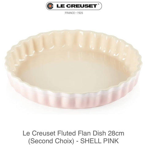 Le Creuset Fluted Flan Dish 28cm (SECOND CHOIX)- SHELL PINK