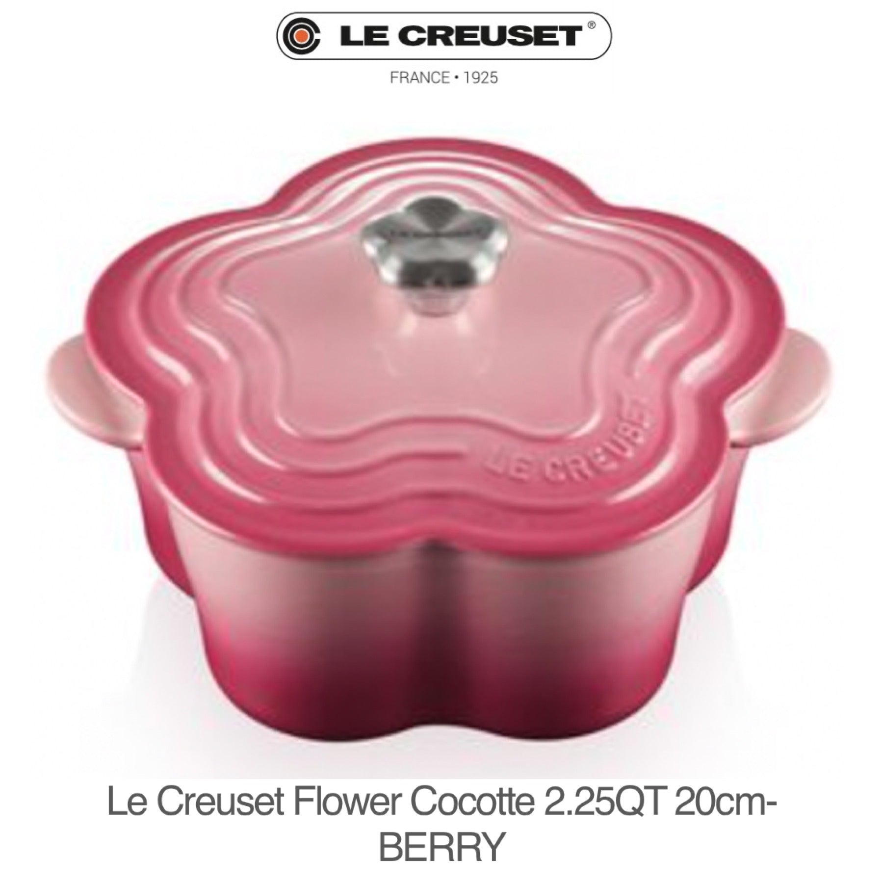 Le Creuset Flower Cocotte 2.25QT 20cm - BERRY – LittleLuxeOfLife Le Creuset Flower Cocotte 2.25QT 20cm - BERRY – LittleLuxeOfLife