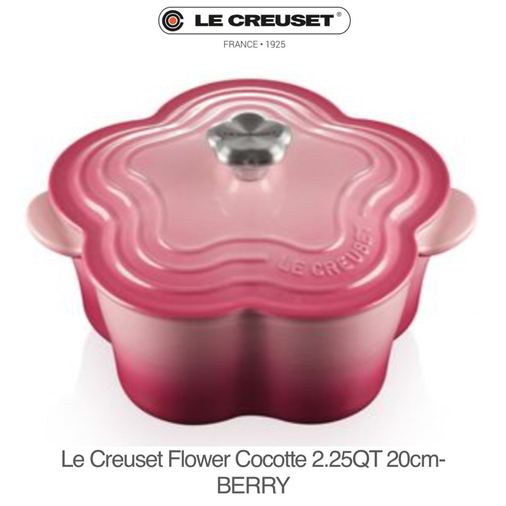 le creuset lavender flower Le Creuset Flower Cocotte 2.25QT 20cm
