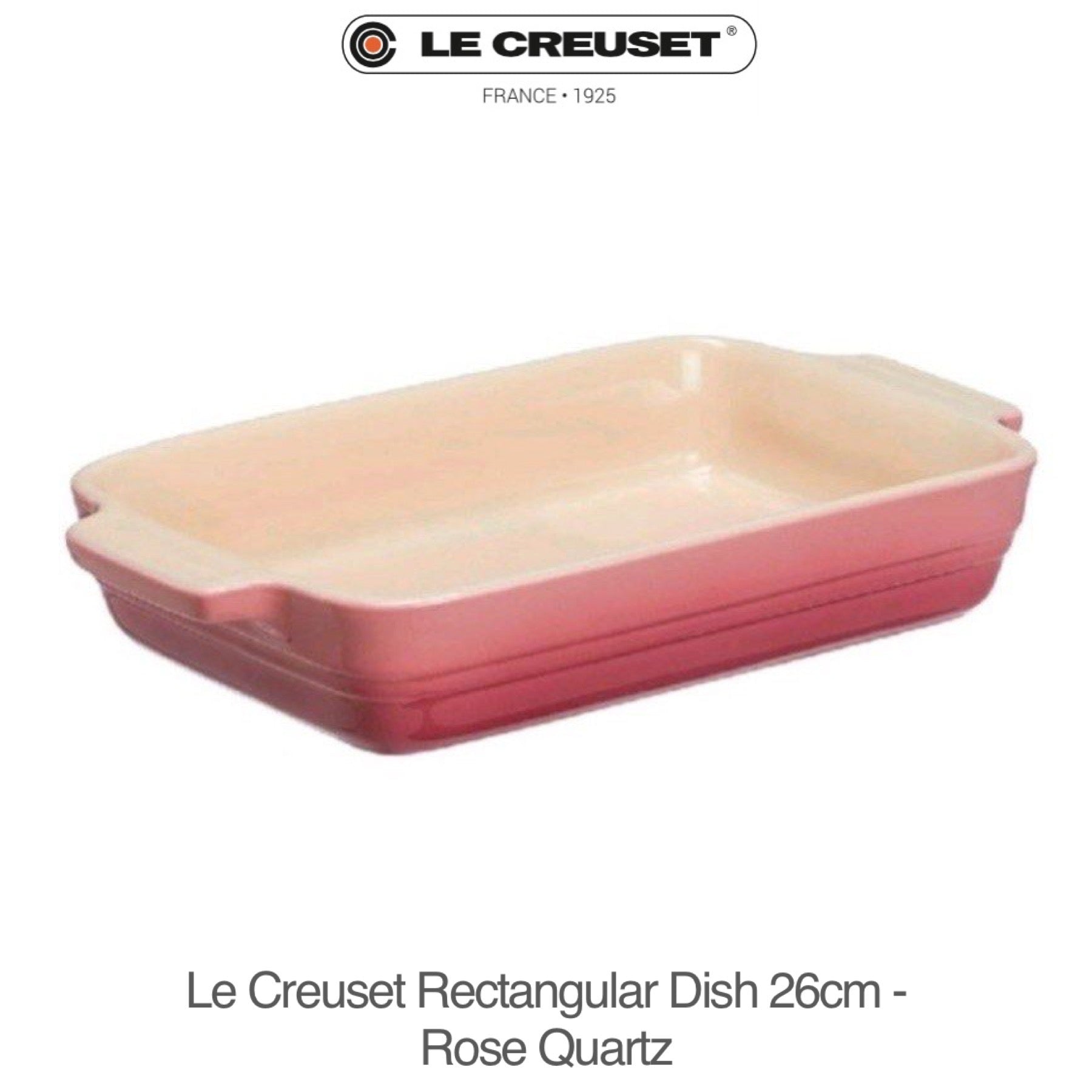 Le Creuset Rectangular Dish 1.75qt 26cm - ROSE QUARTZ