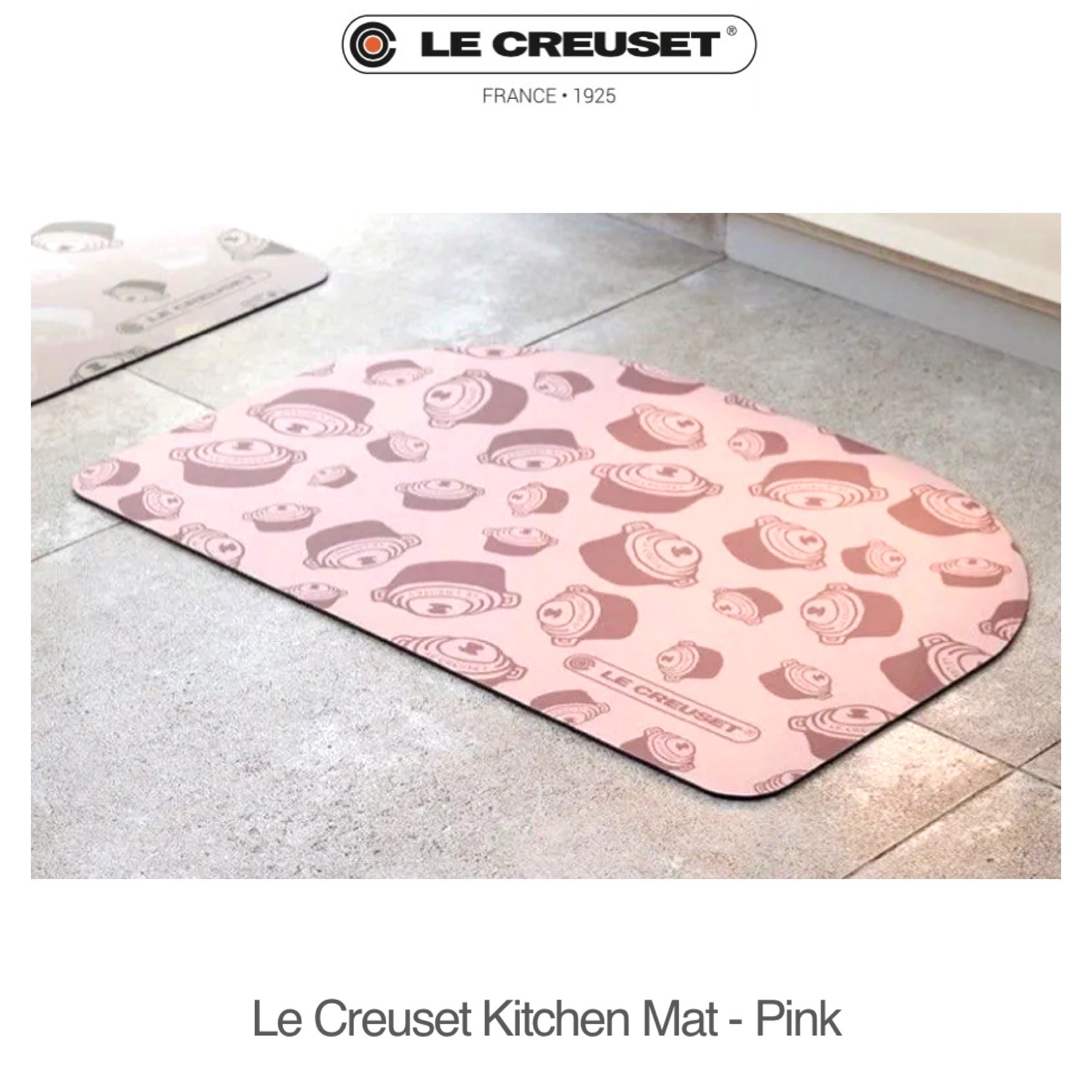 Le Creuset  Kitchen Mat 60cm x 40cm - PINK