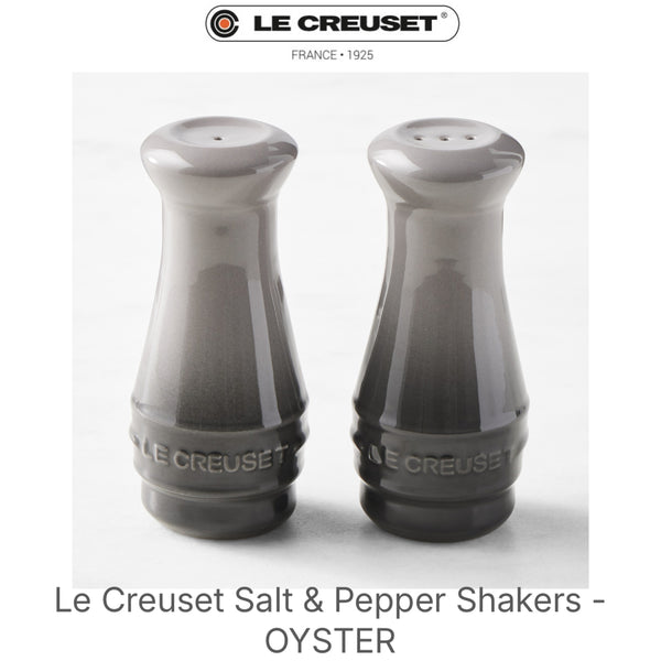 Le Creuset Salt & Pepper Shakers - OYSTER