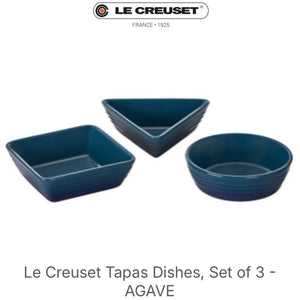 LE CREUSET Tapas Dishes, Set of 3
