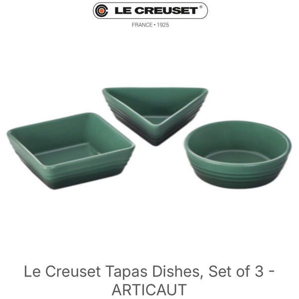 LE CREUSET Tapas Dishes, Set of 3 - ARTICAUT