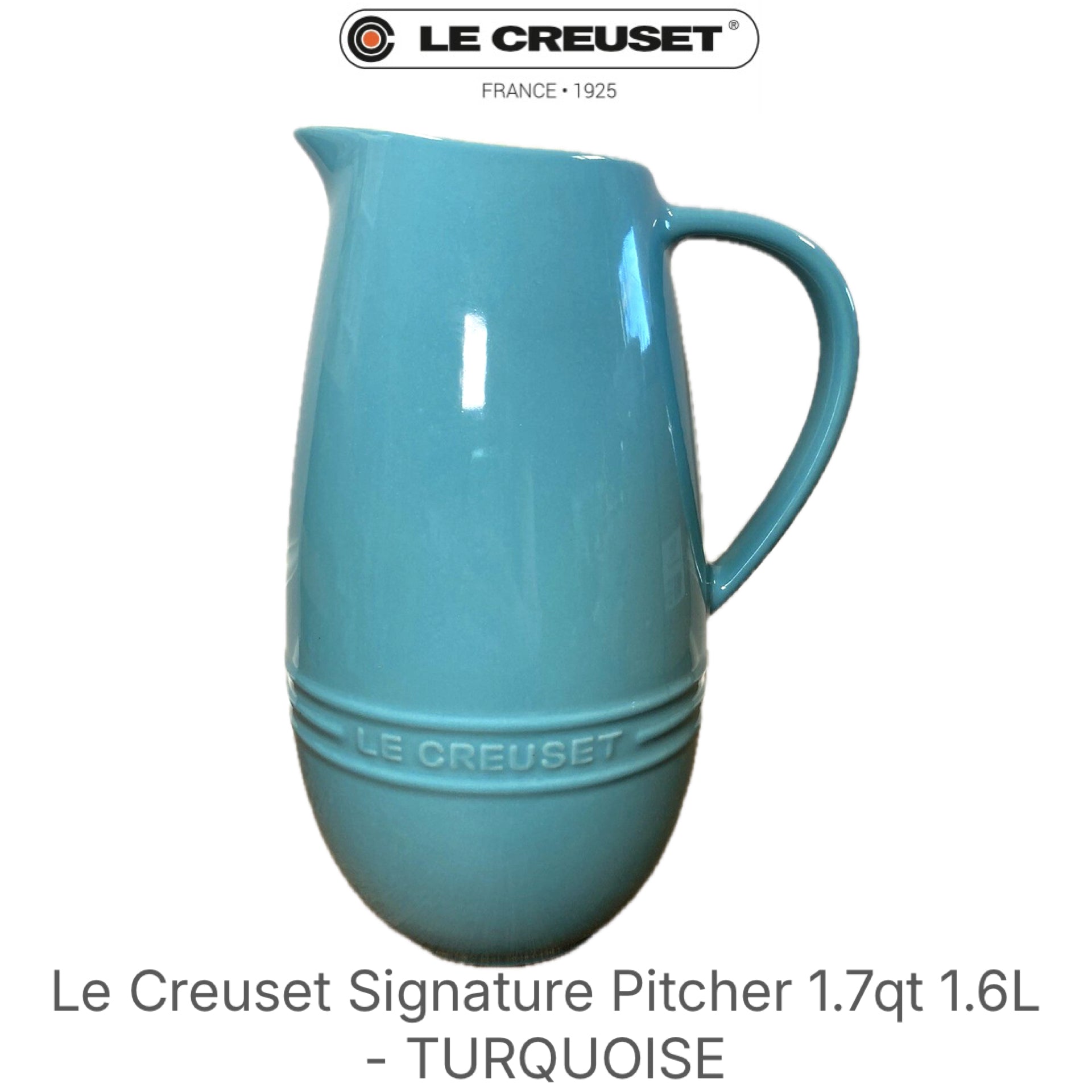 LE CREUSET まとめ売り Le Creuset Signature Pitcher 1.7qt 1.6L - TURQUOISE – LittleLuxeOfLife