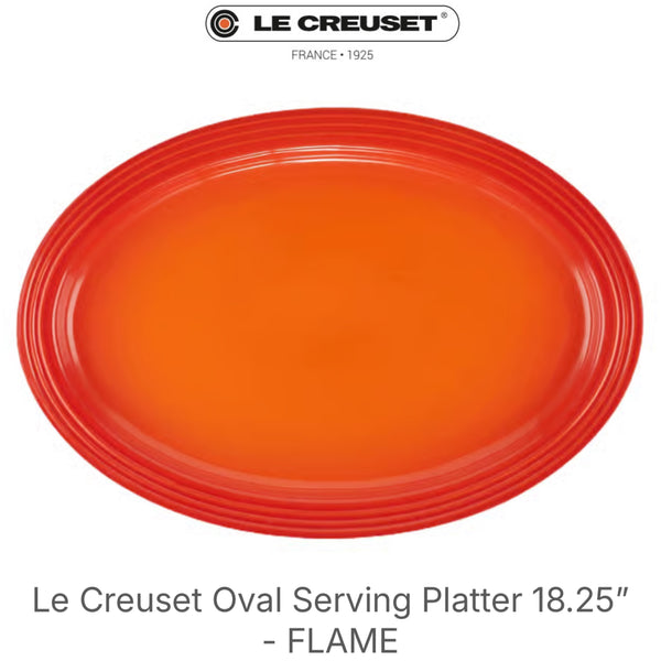 Le Creuset Vancouver Oval Serving Platter 18.25" - FLAME