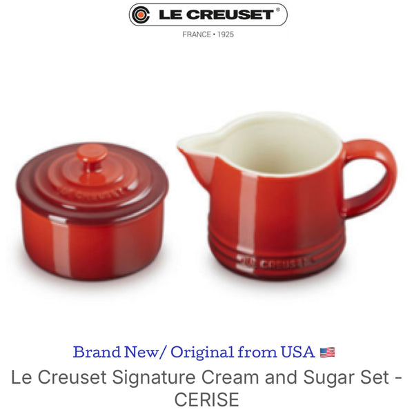 LE CREUSET Signature Cream and Sugar Set - CERISE