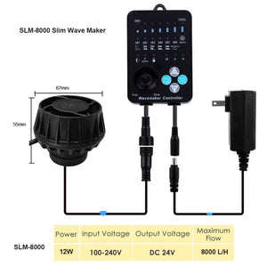 Hsbao SLM-8000 ( 12W Slim Magnetic Wave Maker) RATED for 20-50 gallon