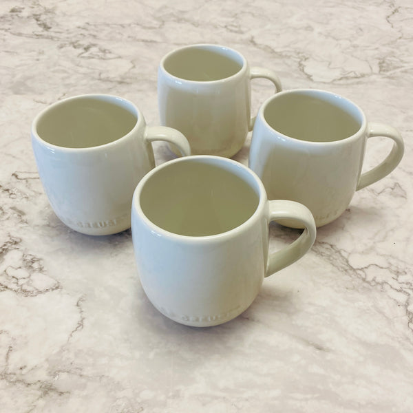 Le Creuset Heritage Stoneware Mugs 13-Oz., Set of 4 - MERINGUE