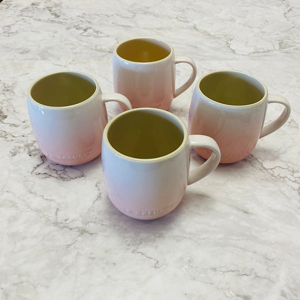 Le Creuset Heritage Stoneware Mugs 13-Oz., Set of 4 - SHELL PINK