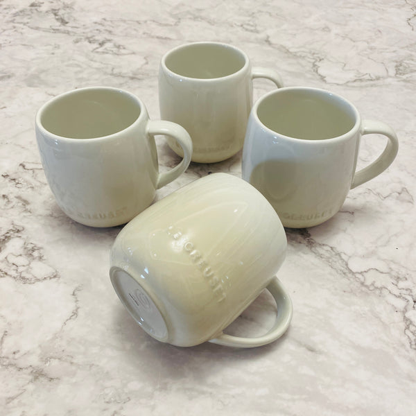 Le Creuset Heritage Stoneware Mugs 13-Oz., Set of 4 - MERINGUE