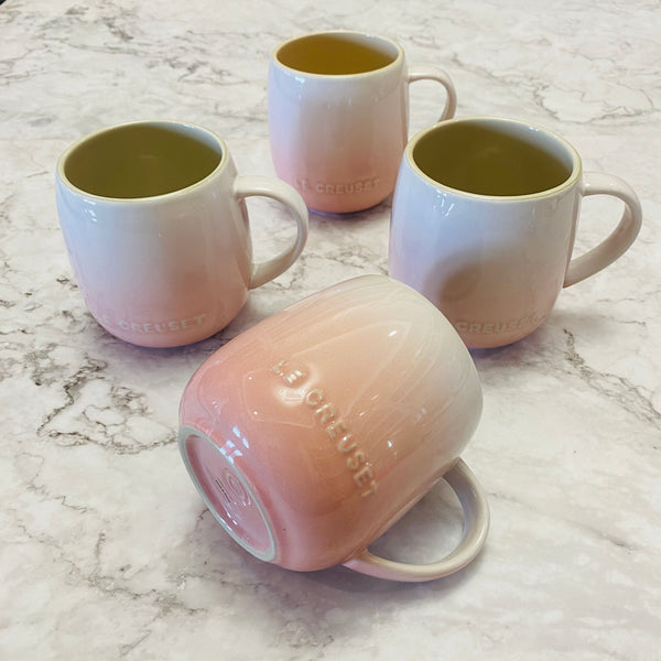 Le Creuset Heritage Stoneware Mugs 13-Oz., Set of 4 - SHELL PINK