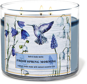 Bath & Body Works FRESH SPRING MORNING 3-wick Candle 14.5 oz / 411 g