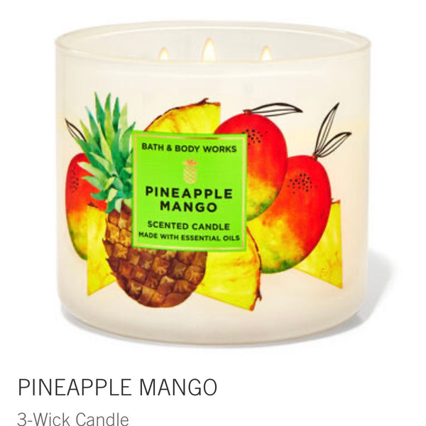 Bath & Body Works PINEAPPLE MANGO 3-wick Candle 14.5 oz / 411 g