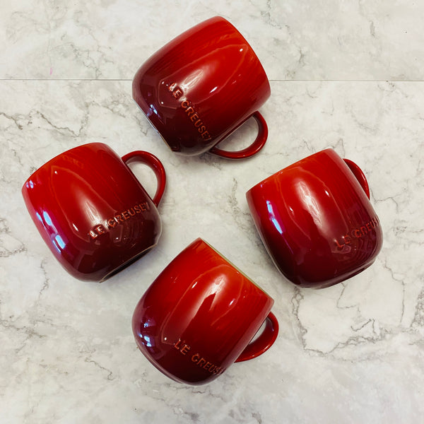 Le Creuset Heritage Mugs13 fl. oz., Set of 4 - CERISE