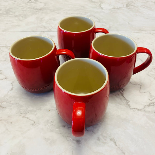 Le Creuset Heritage Mugs13 fl. oz., Set of 4 - CERISE