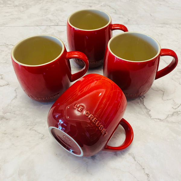 Le Creuset Heritage Mugs13 fl. oz., Set of 4 - CERISE