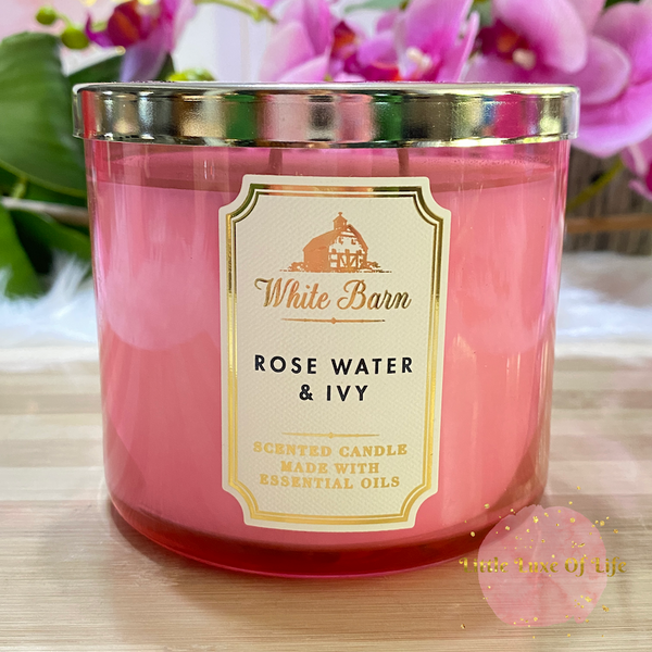 Bath & Body Works 🇺🇸 ROSE WATER IVY 3-wick Candle 14.5 oz / 411 g