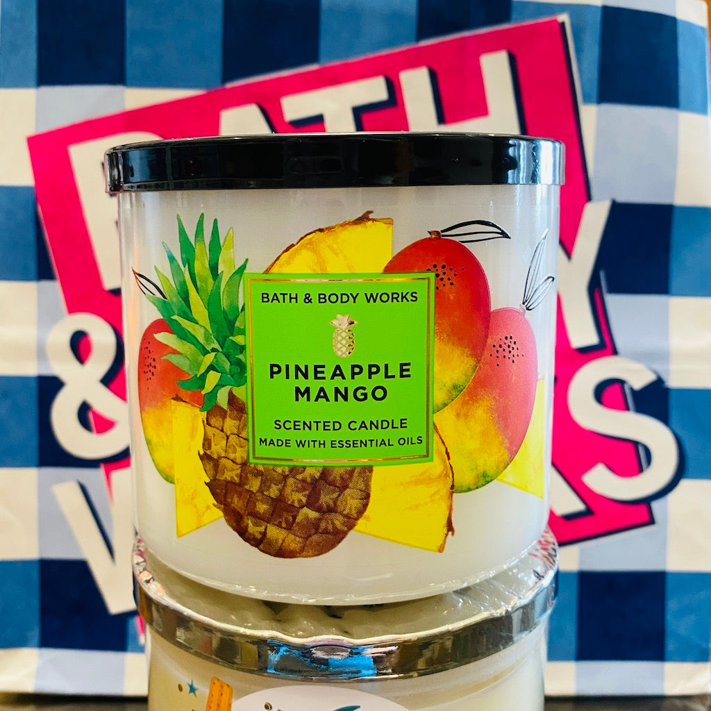 Bath & Body Works PINEAPPLE MANGO 3-wick Candle 14.5 oz / 411 g