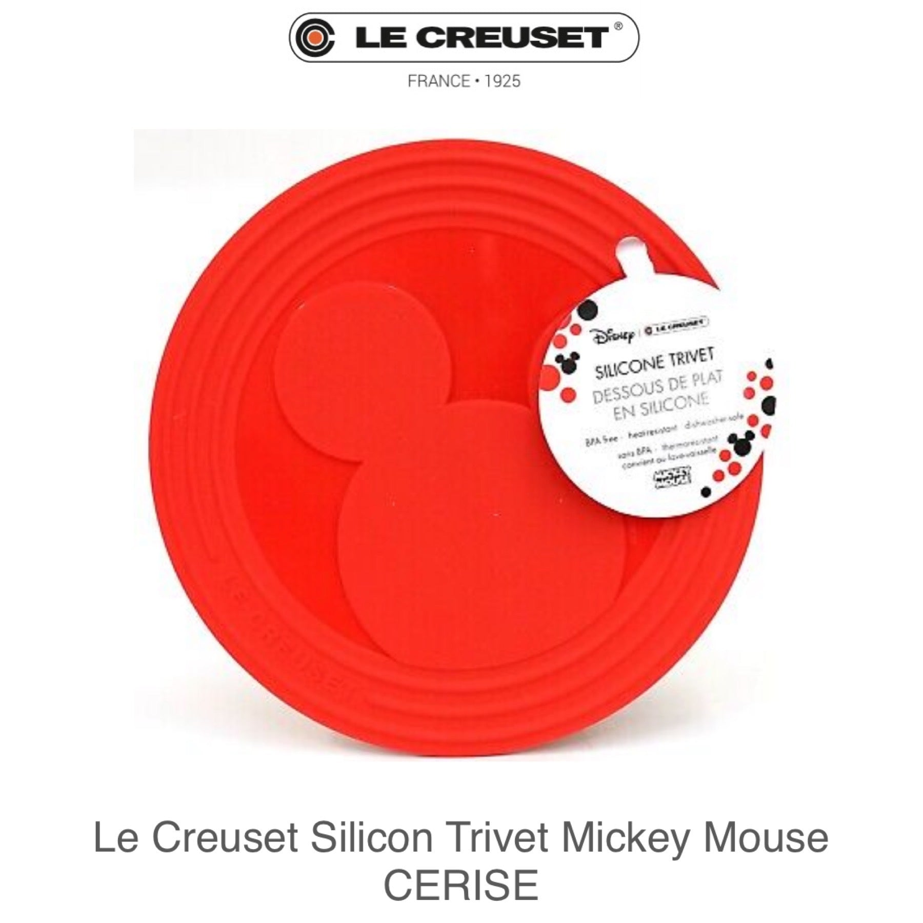 Le Creuset Silicone Mickey Mouse Trivet - CERISE