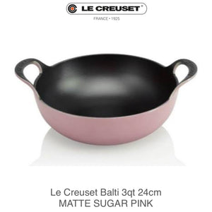 Le Creuset Balti 3qt  24cm - MATTE SUGAR PINK