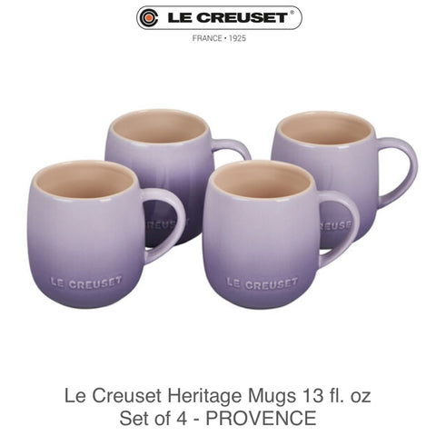 Le Creuset Heritage Mugs13 fl. oz., Set of 4 - PROVENCE