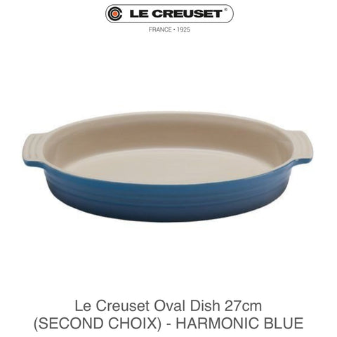 Le Creuset Stoneware Oval Dish 27cm (SECOND CHOIX)- HARMONIC BLUE