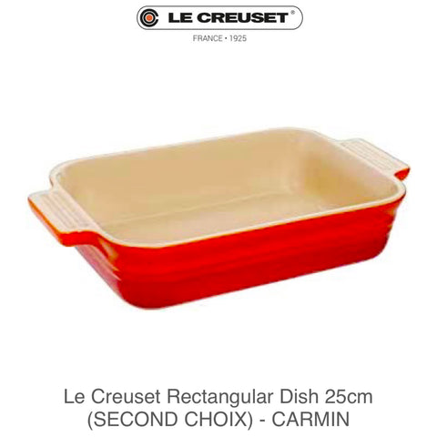 Le Creuset Stoneware Rectangular Dish 25cm (SECOND CHOIX)- CARMIN