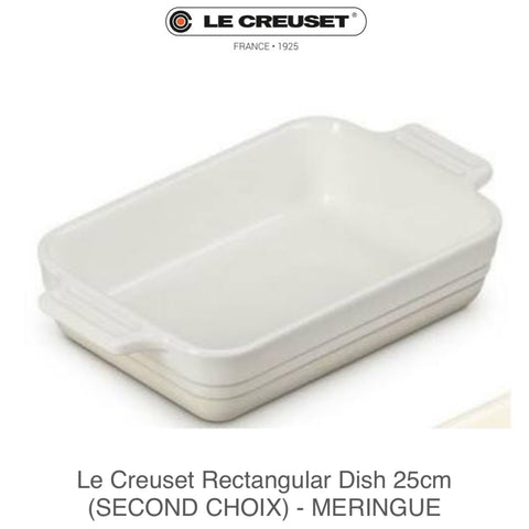 Le Creuset Stoneware Rectangular Dish 25cm (SECOND CHOIX)- MERINGUE