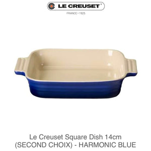 Le Creuset Stoneware Square Dish 14cm (SECOND CHOIX)- HARMONIC BLUE