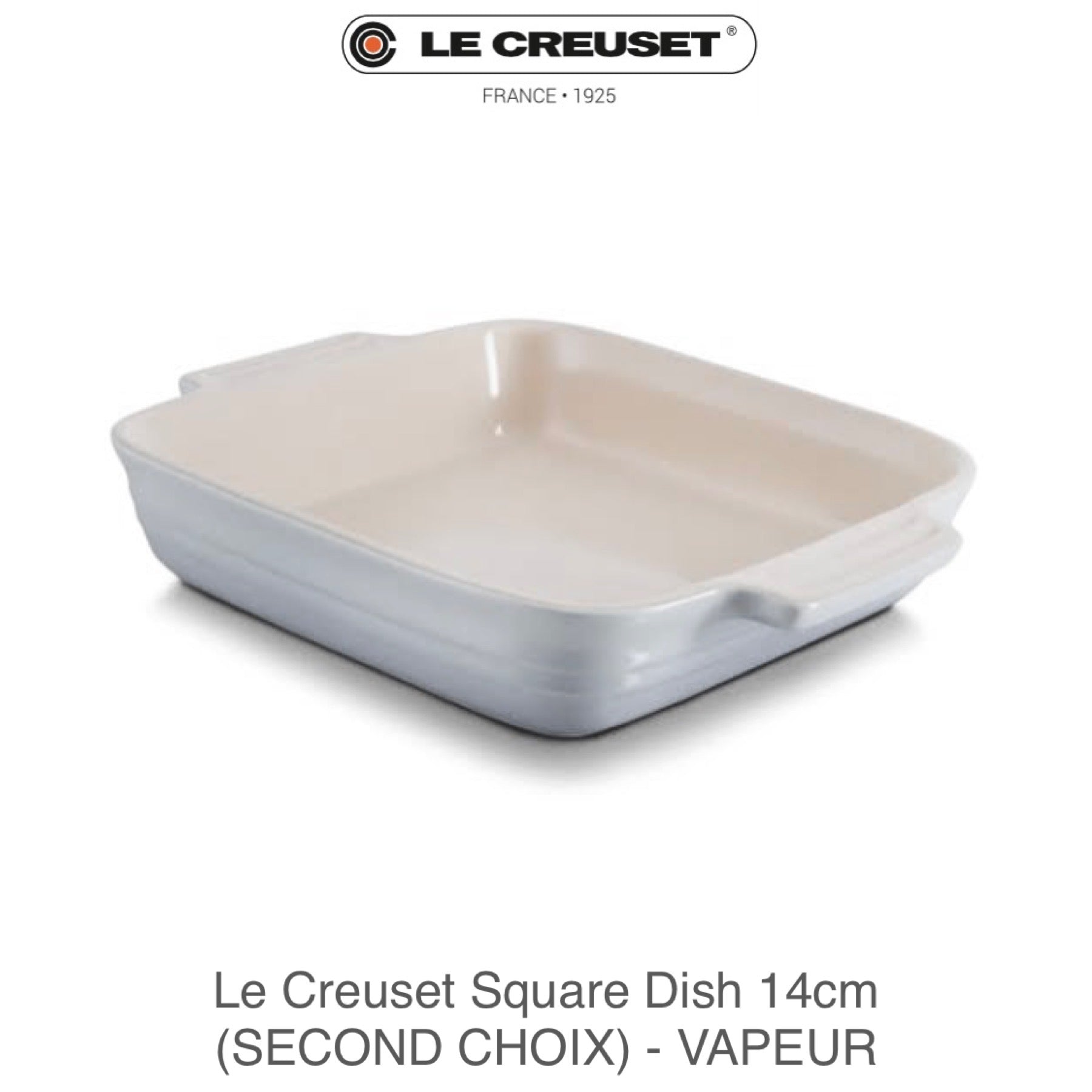 Le Creuset Stoneware Square Dish 14cm (SECOND CHOIX)- VAPEUR –  LittleLuxeOfLife