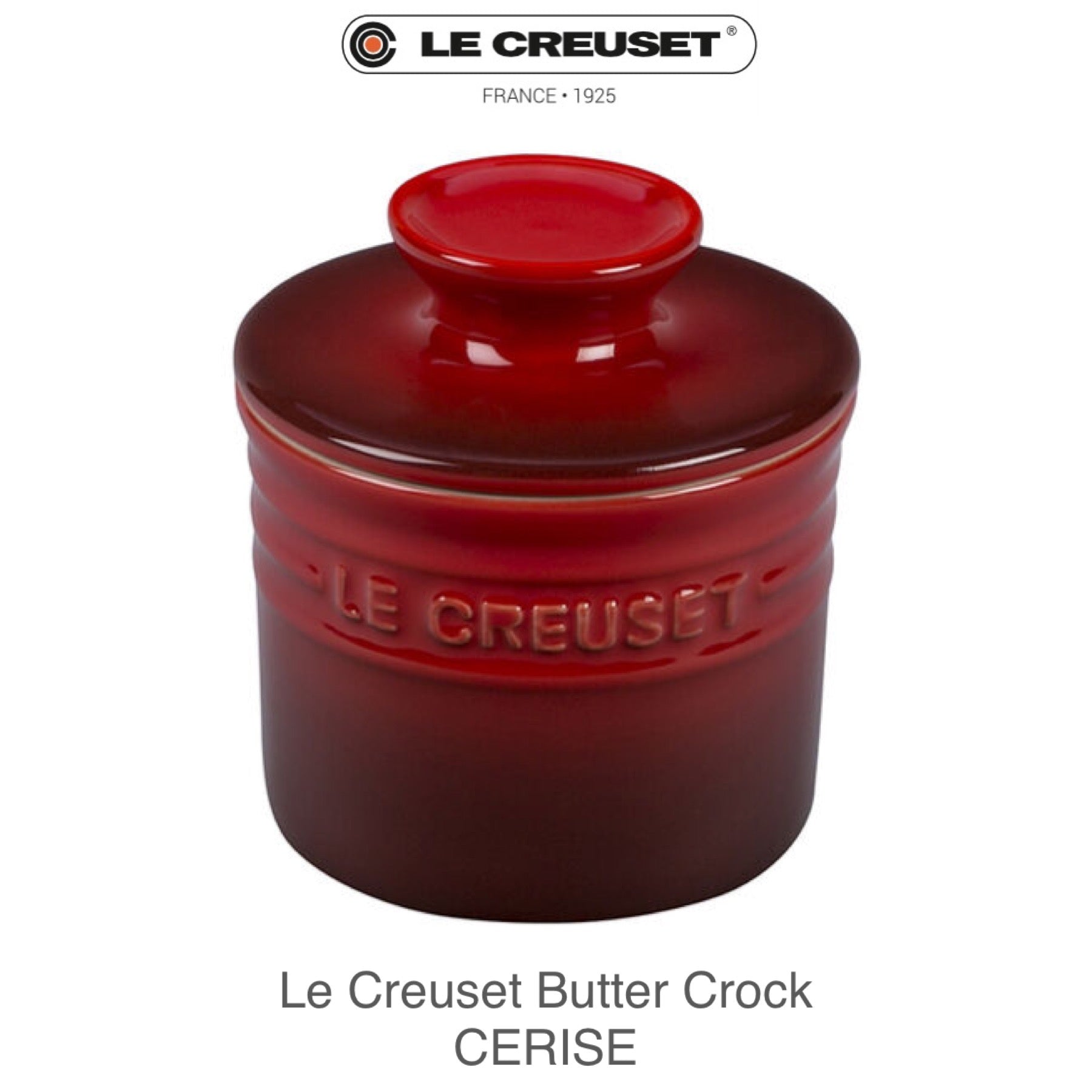 Le Creuset Butter Crock 6oz - CERISE