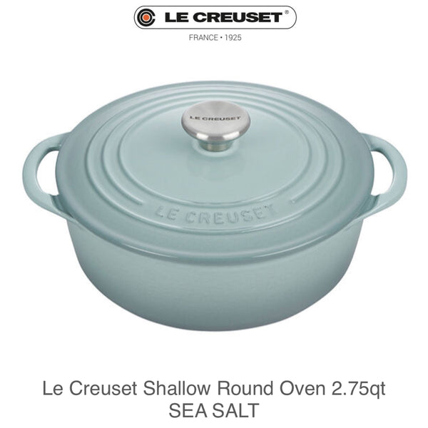 Le Creuset Shallow Round Oven 2.75QT 22cm - SEA SALT