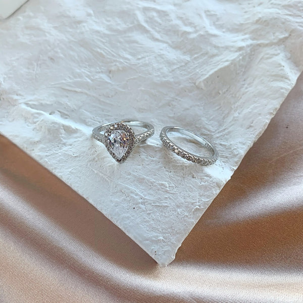 PURE 925 SILVER Mia Ring Set